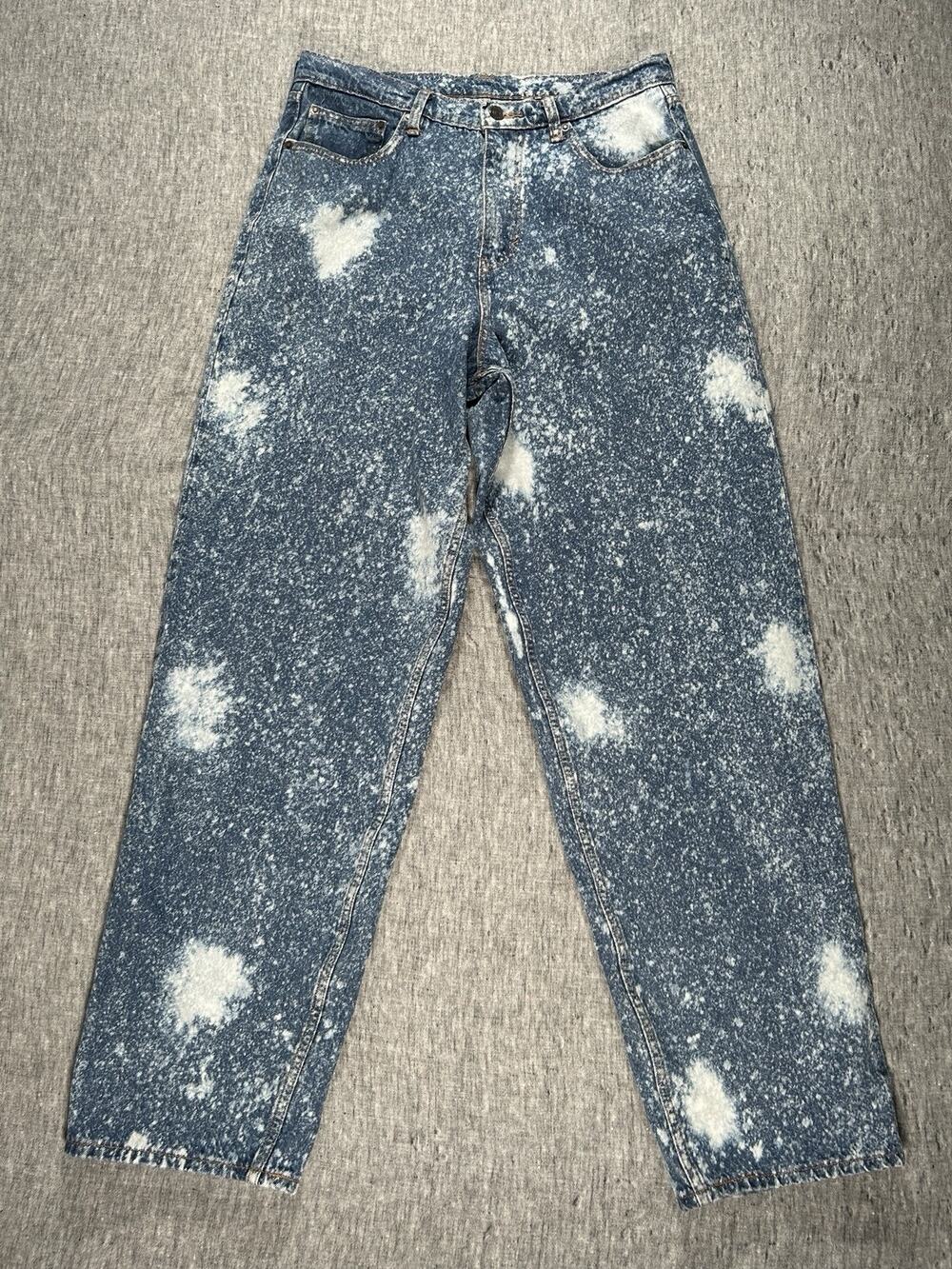 Levis Super Baggy Jeans Men 32x34 Acid Wash Drawstring Skateboarding Y2K